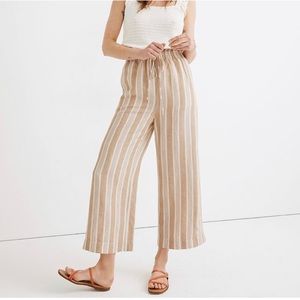 Madewell Smocked Huston Pull-On Crop Pants